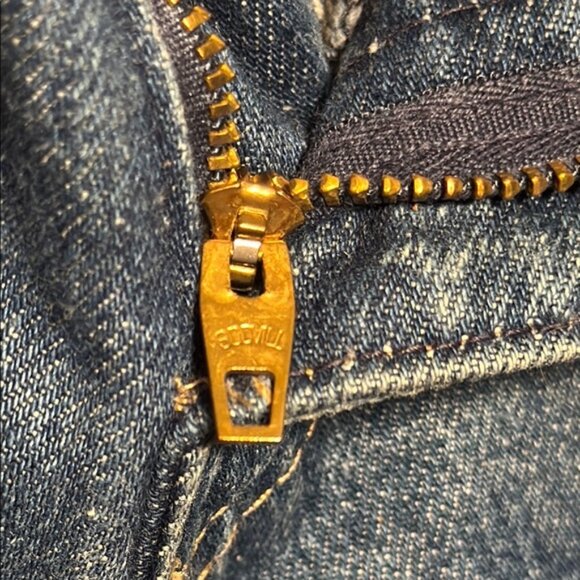 CALVIN KLEIN VTG Women's Blue Jeans High Rise‎ Straight Leg Frayed Hem Size 30 - Picture 6 of 13